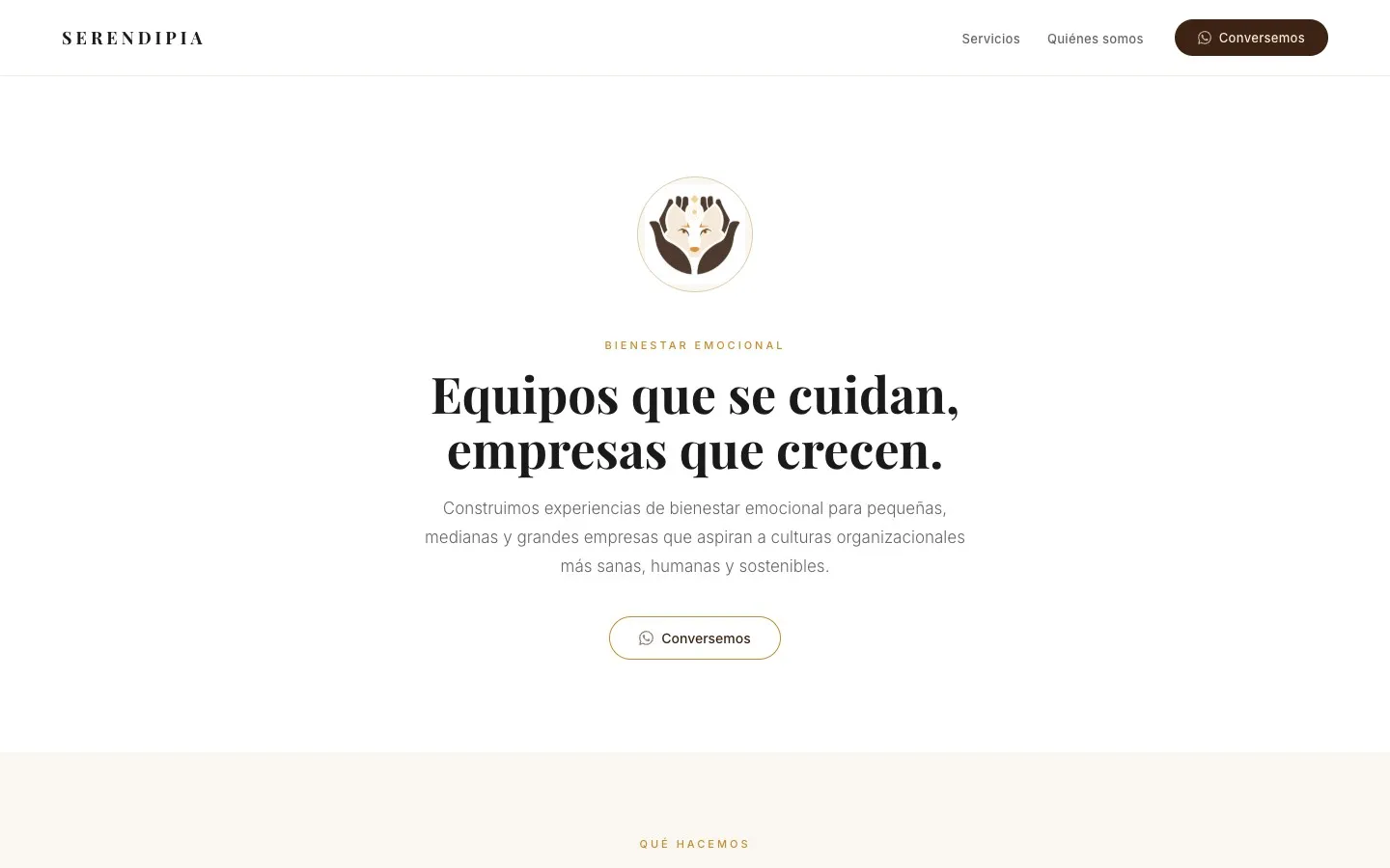Captura do site de Serendipia